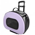 Pet Life Pet Life B51PLMD Tough-Shell Wheeled Collapsible Final Destination Pet Carrier; Purple - Medium B51PLMD